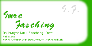 imre fasching business card